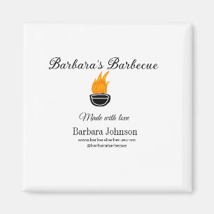 Barbecue Restaurant Küche Social Media Website Magnet