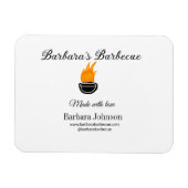 Barbecue Restaurant Küche Social Media Website Magnet (Horizontal)