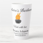 Barbecue Restaurant Küche Social Media Website Milchtasse (Vorderseite)