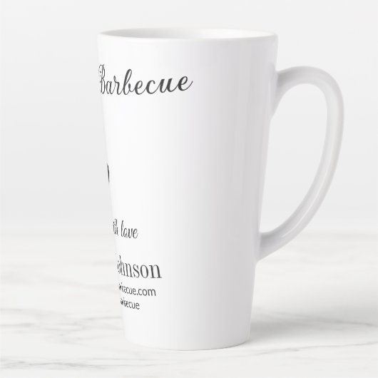 Barbecue Restaurant Küche Social Media Website Milchtasse (Rechts)