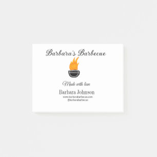 Barbecue Restaurant Küche Social Media Website Post-it Klebezettel