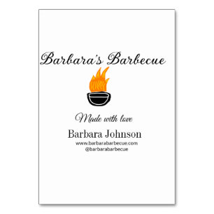 Barbecue Restaurant Küche Social Media Website Tischnummer