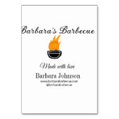 Barbecue Restaurant Küche Social Media Website Tischnummer (Rückseite)