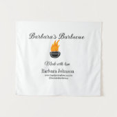 Barbecue Restaurant Küche Social Media Website Wandteppich (Vorderseite (Horizontal))