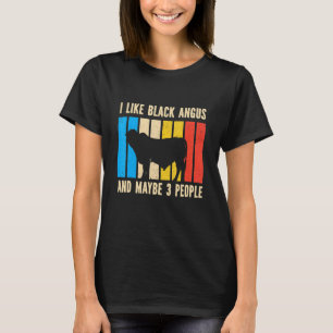 Barbecue Retro I like Black Angus und vielleicht 3 T-Shirt