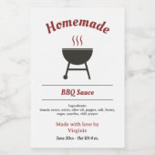 Barbecue Sauce GRILLEN Flaschenetikett Weinetikett (Einzelnes Label)