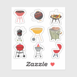 Barbecue Stickers Aufkleber