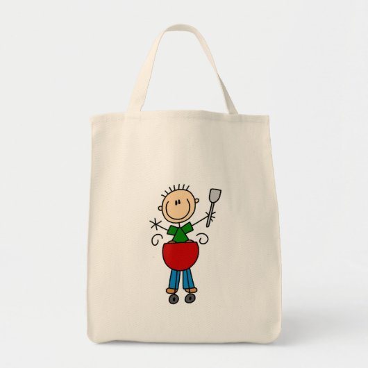 Barbecue-Strichmännchen-Tasche Tragetasche (Vorne)