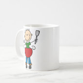 Barbecue-Strichmännchen-Tasse Kaffeetasse (Vorderseite Links)