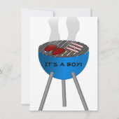 Barbecue Themed Couple's Baby Dusche Einladung (Rückseite)
