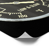 Barbecue-Thermometer Rauchiges Barbecue-Grill Low Poster (Ecke)