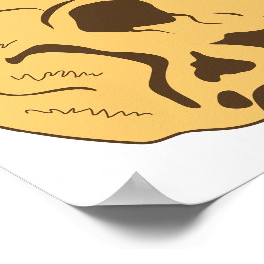 Barbecue Tiki Monster mit Wurst und menschlichem S Poster (Ecke)