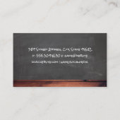 Barbecue Tools Beef Poultry | Khalkboard-Holzschne Visitenkarte (Rückseite)