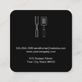 Barbecue-Tools | Grillfeuer | Holz Quadratische Visitenkarte (Rückseite)