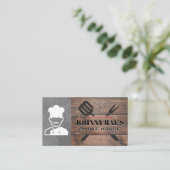 Barbecue-Tools | Koch Grill Master | Holz Visitenkarte (Stehend Vorderseite)