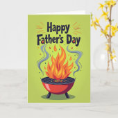 Barbecue Vatertagsfreuden Karte (Gelbe Blume)