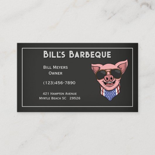 Barbecue-Visitenkarte für Halbpension Visitenkarte (Vorderseite)
