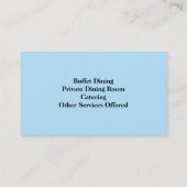 Barbecue-Visitenkarte Visitenkarte (Rückseite)