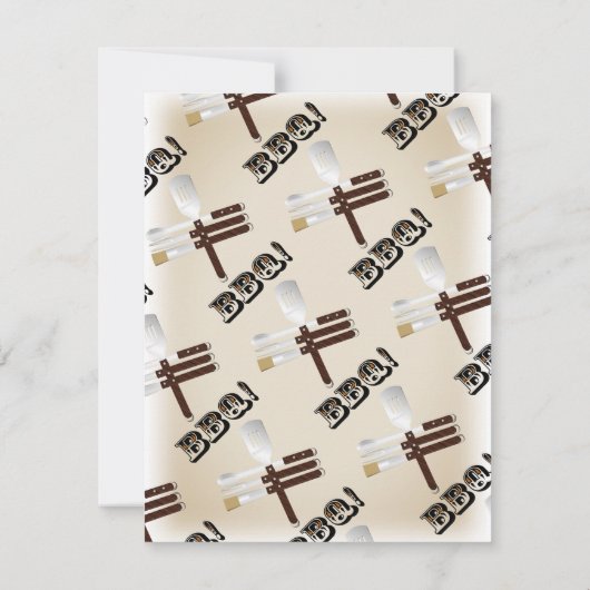 Barbecue Wedding Einladung (Rückseite)