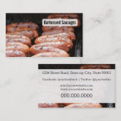 Barbecued Würstchen/Grill/Grillen Visitenkarte (Vorne/Hinten)