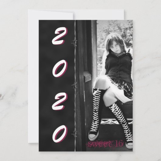 Barbed, aber süß 16 Party Einladungen (Vorderseite)