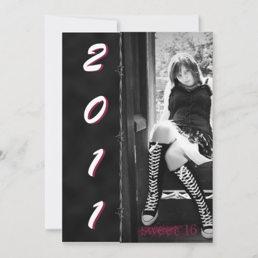 Barbed, aber Sweet 16 Party Einladungen (Vorderseite)