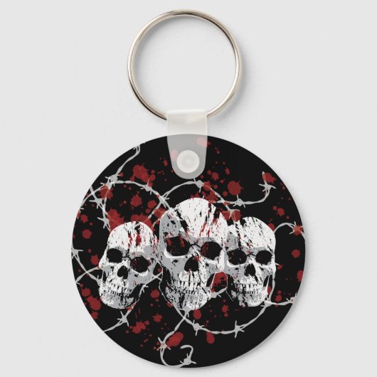Barbed Skulls Schlüsselanhänger (Vorderseite)