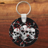 Barbed Skulls Schlüsselanhänger (Vorderseite)