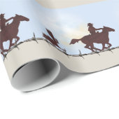 Barbed Wire Cowboy Gift Wrap Geschenkpapier (Rolleneckpunkt)