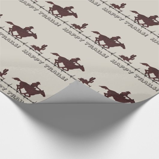 Barbed Wire Cowboy Gift Wrap Geschenkpapier (Ecke)