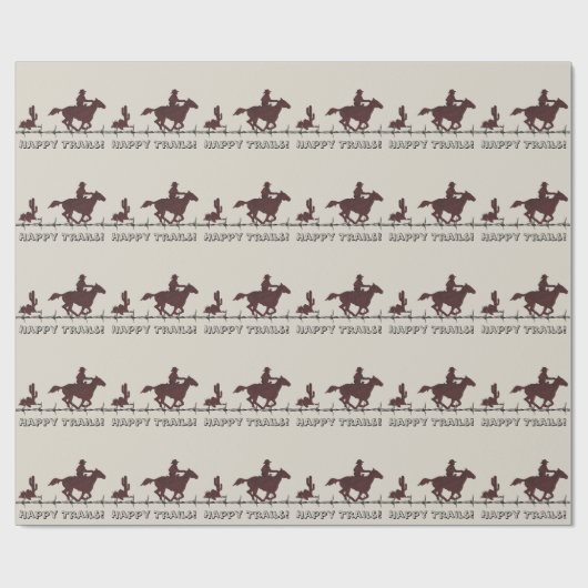 Barbed Wire Cowboy Gift Wrap Geschenkpapier (Flach)