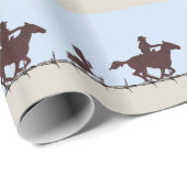 Barbed Wire Cowboy Gift Wrap Geschenkpapier (Rolleneckpunkt)