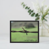 Barbed Wire Fence Carmel Valley, CA Postcard Postkarte (Stehend Vorderseite)
