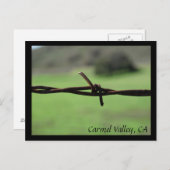 Barbed Wire Fence Carmel Valley, CA Postcard Postkarte (Vorne/Hinten)