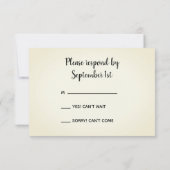 Barbed Wire Fence Country Ranch Wedding RSVP Karte (Rückseite)