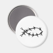 Barbed Wire Fish Magnet (Vorderseite/Rückseite)