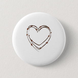 Barbed Wire Heart Button