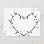 Barbed Wire Heart Postkarte (Vorne/Hinten)