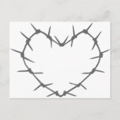 Barbed Wire Heart Postkarte (Vorderseite)