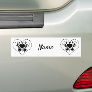 Barbed Wire Herz Schwarze Spades Thunder_Cove Autoaufkleber