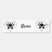 Barbed Wire Herz Schwarze Spades Thunder_Cove Autoaufkleber (Vorne)