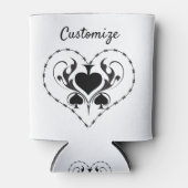 Barbed Wire Herz Schwarze Spades Thunder_Cove Dosenkühler (Vorderseite)