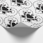 Barbed Wire Herz Schwarze Spades Thunder_Cove Geschenkpapier (Ecke)