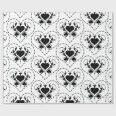 Barbed Wire Herz Schwarze Spades Thunder_Cove Geschenkpapier (Flach)