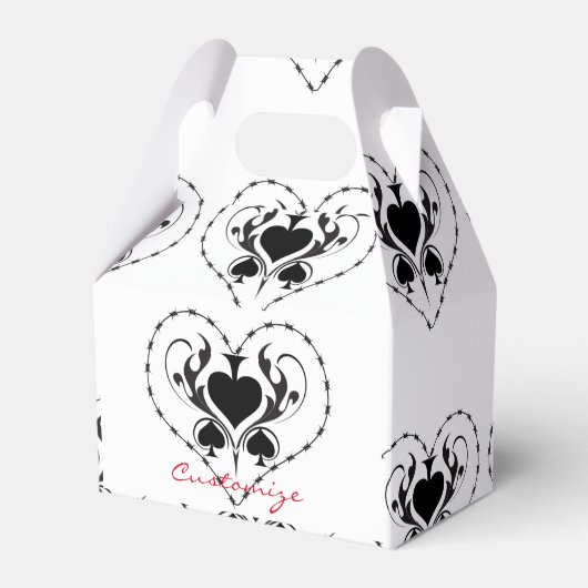 Barbed Wire Herz Schwarze Spades Thunder_Cove Geschenkschachtel (Vorderseite)