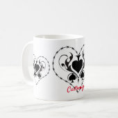 Barbed Wire Herz Schwarze Spades Thunder_Cove Kaffeetasse (Vorderseite Links)