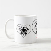Barbed Wire Herz Schwarze Spades Thunder_Cove Kaffeetasse (Links)