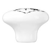 Barbed Wire Herz Schwarze Spades Thunder_Cove Keramikknauf (Seitenansicht)