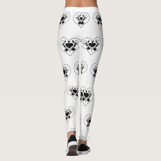 Barbed Wire Herz Schwarze Spades Thunder_Cove Leggings (Rückseite)