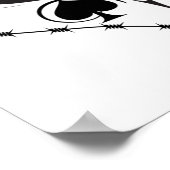 Barbed Wire Herz Schwarze Spades Thunder_Cove Poster (Ecke)